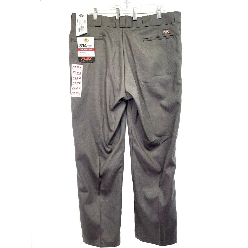 DICKIES 874 Flex Sz 40x32 Grey‎ Oringinal Fit Flat Front Work Pants (N36) NWTs